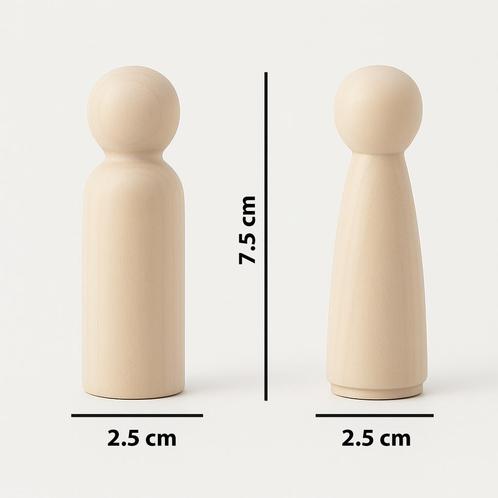 Houten vrouw figuurtje (voor knutselwerk, 7.5 cm hoog), Doe-het-zelf en Bouw, Gereedschap | Overige machines, Nieuw, Verzenden