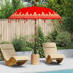 vidaXL Balinese Parasol Rood 215 x 215 x 260 cm Katoen, Tuin en Terras, Verzenden, Nieuw