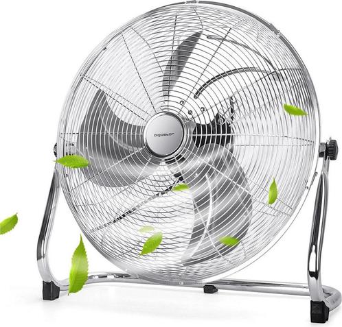 Aigostar Vloerventilator - Chroom - Ø 51 cm - 3 snelheden -, Huis en Inrichting, Woonaccessoires | Overige, Verzenden