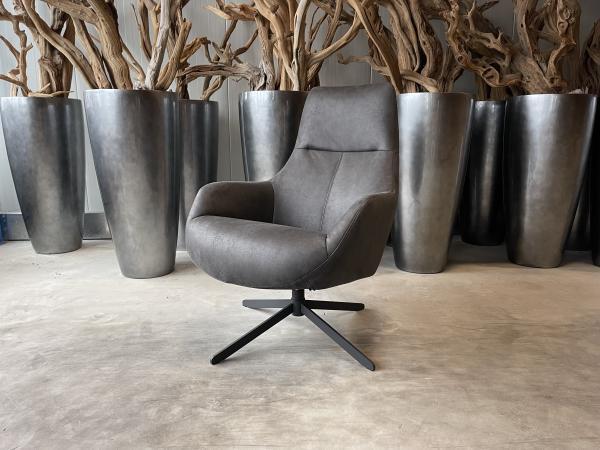 Veiling - Fauteuil Cone -Draaibaar- Microleder - Grijs - Ant, Huis en Inrichting, Fauteuils, Nieuw