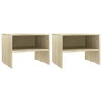vidaXL Nachtkastjes 2 st 40x30x30 cm bewerkt hout sonoma, Huis en Inrichting, Slaapkamer | Nachtkastjes, Verzenden, Nieuw