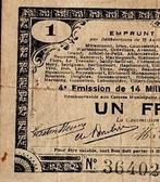 1 Franc France Komitat 59 – Nord-pas-de-calais – Garanti, Verzenden