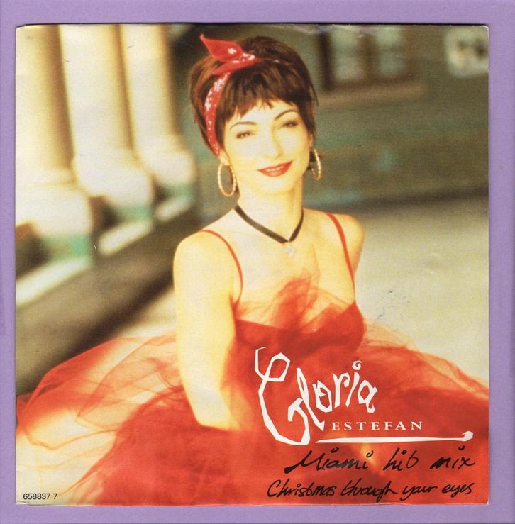 Gloria Estefan – Miami Hit Mix / Christmas Through Your Eyes, Cd's en Dvd's, Vinyl Singles, Ophalen of Verzenden