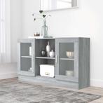 vidaXL Vitrinekast 120x30,5x70 cm bewerkt hout grijs sonoma, Huis en Inrichting, Verzenden, Nieuw