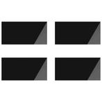 vidaXL Tafelblad 4 pcs Zwart Glas, Verzenden, Nieuw