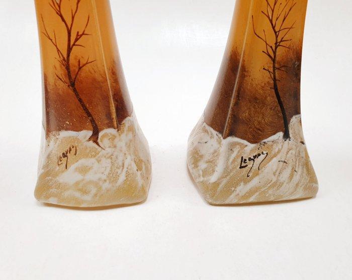 Legras & Cie. - Vaas (2) - Paar zeer grote vazen,, Antiek en Kunst, Kunst | Designobjecten