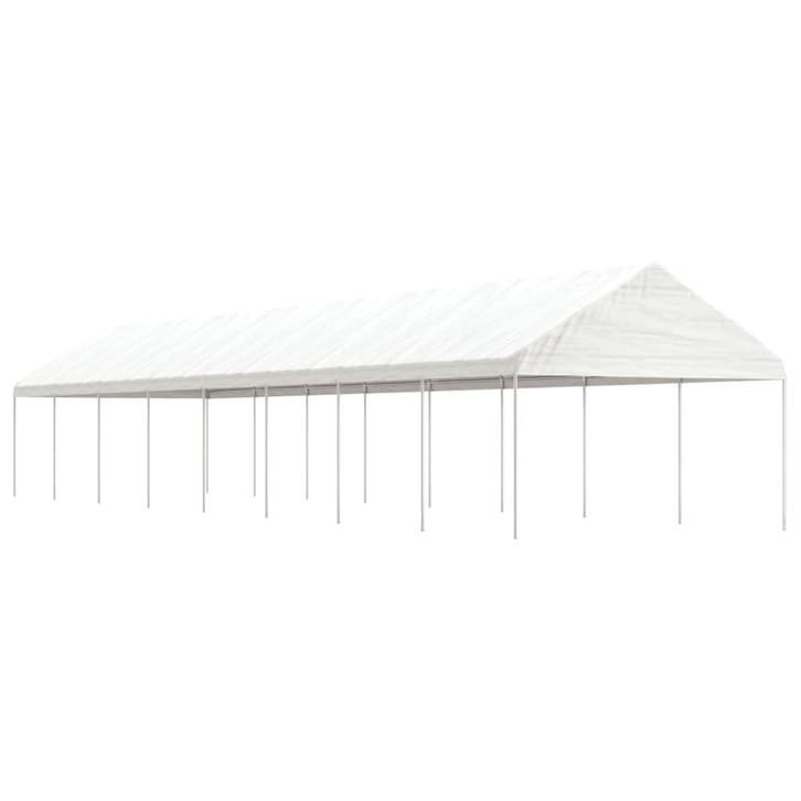 vidaXL Prieel met dak 17,84x4,08x3,22 m polyetheen wit, Tuin en Terras, Partytenten, Nieuw, Verzenden