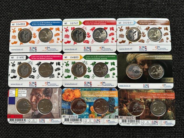 Nederland. Coin Card 2014/2022 Holland Coincard (9 stuks), Postzegels en Munten, Munten | Europa | Euromunten