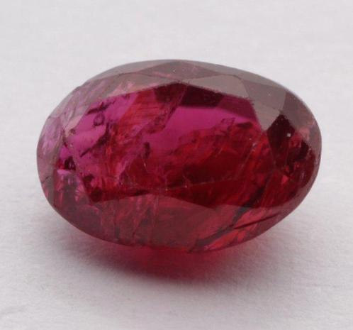 Zonder Minimumprijs Rood, Violet Robijn  - 1.46 ct -, Handtassen en Accessoires, Edelstenen