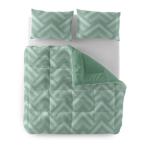 Lazy all-in-one dekbed - groen - 200 x 200 cm | 2-persoons, Huis en Inrichting, Slaapkamer | Beddengoed, Groen, Nieuw, Verzenden