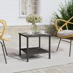 vidaXL Table dappoint noir 45x45x45 cm poly rotin et, Maison & Meubles, Tables | Tables de salon, Neuf, Verzenden