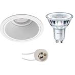 LED Spot Set - Dimbare 3W LED Inbouwspot Rond Mat Wit - GU10, Verzenden, Nieuw