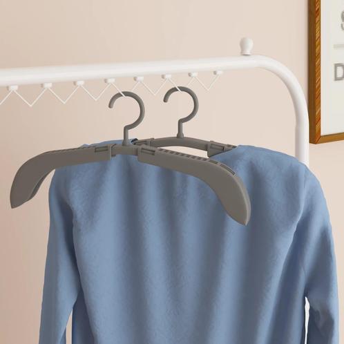 vidaXL Kledinghanger uittrekbaar 10 st grijs, Huis en Inrichting, Kasten | Kleerkasten, Nieuw, Verzenden