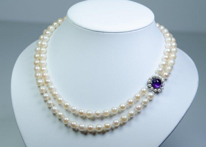 Sans prix de réserve - Collier - Argent 835 - Ø 7-7,5 mm, Handtassen en Accessoires, Kettingen