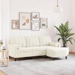 vidaXL Driezitsbank met voetenbank 180 cm fluweel, Verzenden, Nieuw