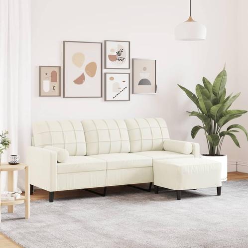 vidaXL Driezitsbank met voetenbank 180 cm fluweel, Huis en Inrichting, Zetels | Zetels, Nieuw, Verzenden