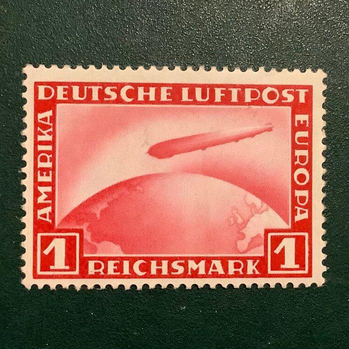 Duitse Rijk 1931 - 1 Mark Zeppelin - Michel 455, Postzegels en Munten, Postzegels | Europa | Duitsland