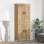 vidaXL Highboard 2 pcs Artisan Eiken Bewerkt hout, Huis en Inrichting, Kasten | Dressoirs, Verzenden, Nieuw
