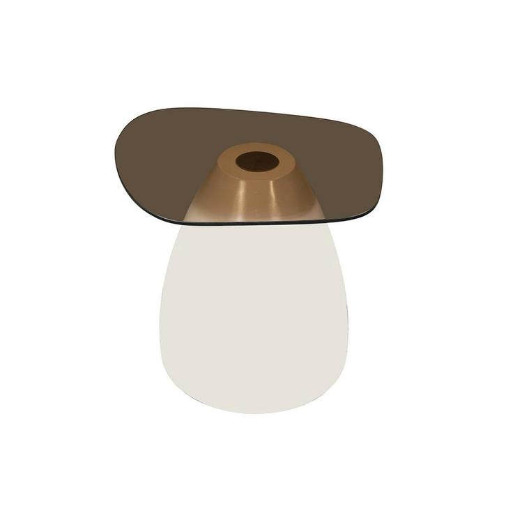 Salontafel Mangohout Lincy 50 Glazen Blad cm, Huis en Inrichting, Tafels | Salontafels, Nieuw, Overige houtsoorten, Overige vormen