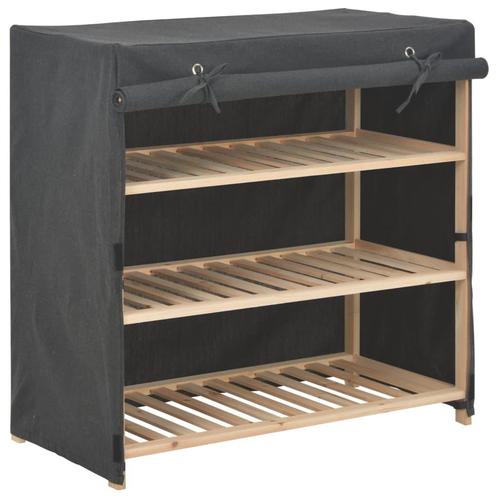 vidaXL Schoenenkast met hoes 79x40x80 cm stof grijs, Huis en Inrichting, Kasten | Schoenenkasten, Nieuw, Verzenden