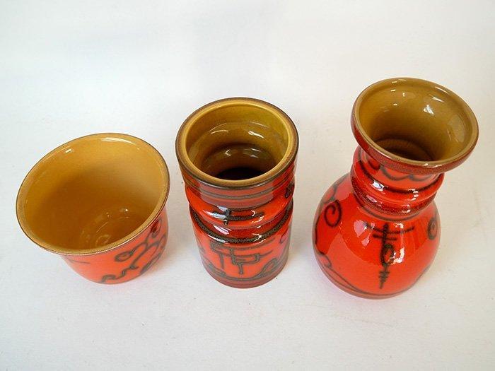 Flora - Vase - Céramique - Trois vases vintage, Antiek en Kunst, Kunst | Designobjecten