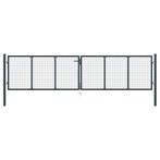 vidaXL Gaaspoort 400x125 cm gegalvaniseerd staal grijs