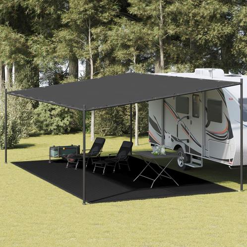 vidaXL Tenttapijt 400x700 cm HDPE zwart, Caravans en Kamperen, Tentaccessoires, Nieuw, Verzenden