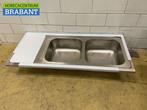 RVS Spoelblad Dubbele spoelbakken 160 x 70 cm Horeca, Zakelijke goederen, Ophalen of Verzenden, Nieuw in verpakking
