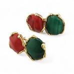 Koraal - Zilver - Oorbellen