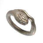 Romain antique Argent Anneau de Snake Solide