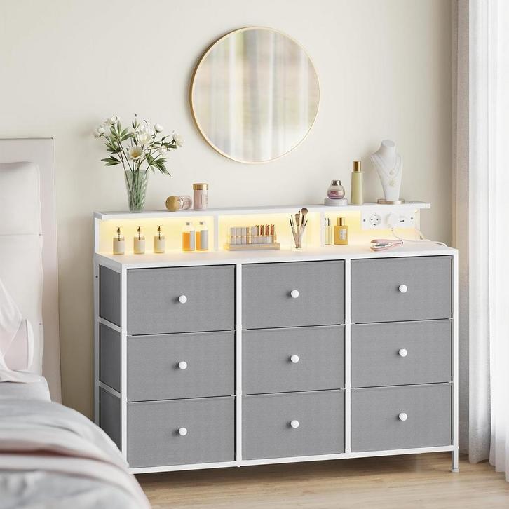 Ladenkast met 9 lades - commode - met ledverlichting en, Huis en Inrichting, Kasten | Ladekasten, Verzenden