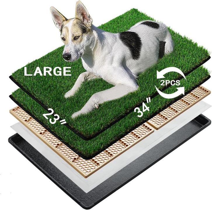 MEEXPAWS Kunstgras Toilet 85x59cm | Retour Deal: Nooit Me..., Dieren en Toebehoren, Dierenvoeding, Hond, Verzenden