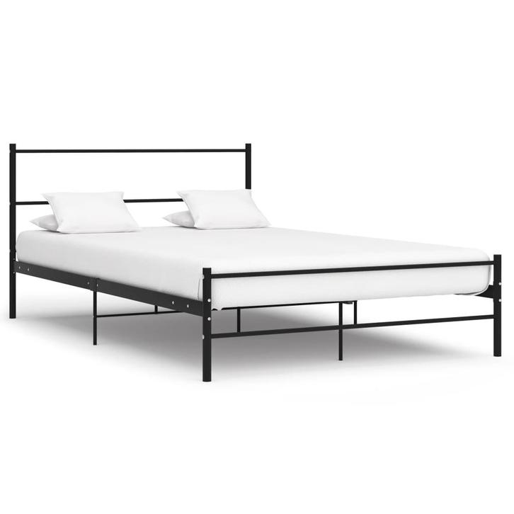vidaXL Bedframe metaal zwart 160x200 cm, Maison & Meubles, Chambre à coucher | Lits, Envoi