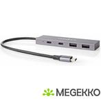 Nedis externe aluminium 4-ports USB Hub, Computers en Software, USB Sticks, Verzenden, Nieuw