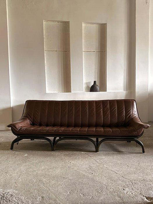 Sofa - Bambus, Leder, Antiek en Kunst, Antiek | Meubels | Stoelen en Sofa's