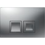 Drukplaat Geberit Delta 25 Square DualFlush Frontbediening, Ophalen of Verzenden, Nieuw, Chroom, Overige typen