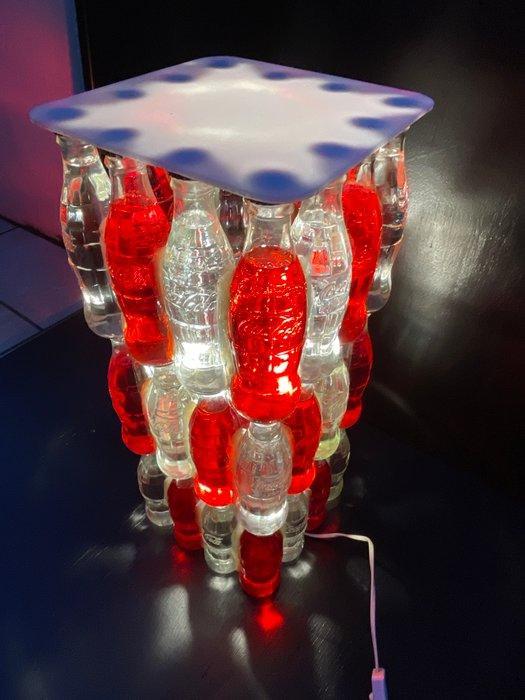 Coca-Cola - Lampe console - Reclamebord - Glas, Metaal,, Antiek en Kunst, Curiosa en Brocante