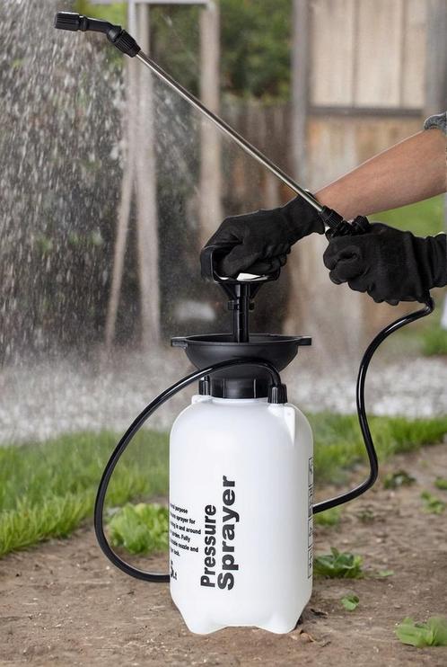 Drukspuit - onkruidspuit - gifspuit - 5 liter - wit zwart, Tuin en Terras, Hand-tuingereedschap, Nieuw, Ophalen of Verzenden
