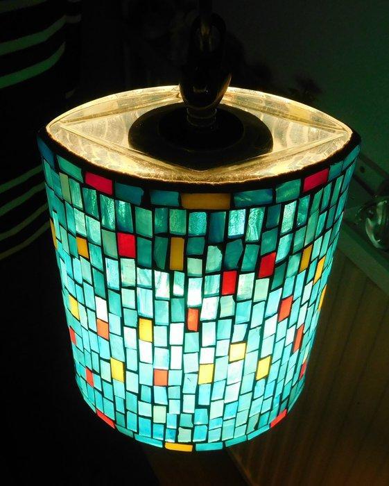 Plafondlamp - Glas - Mozaïek Hanglamp, Antiek en Kunst, Curiosa en Brocante