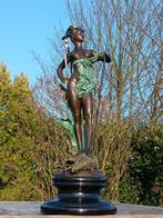 ai bert - Sculpture, hunting diana in color brons - 49 cm -, Antiquités & Art