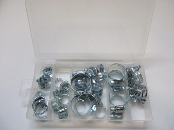 Veiling - Assortiment slangklemmen 40-delig, Doe-het-zelf en Bouw, IJzerwaren en Bevestigingsmiddelen