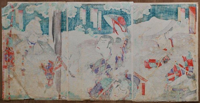 Battle at Toyama Castle in the Snow, from the play, Antiek en Kunst, Antiek | Overige Antiek