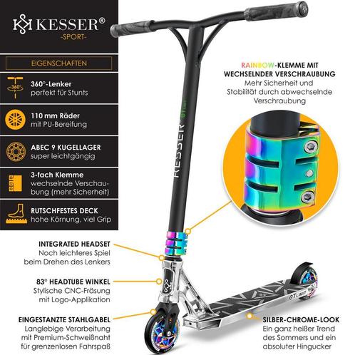 KESSER® Stuntstep GT-Limit 360° voor Volwassenen en Kinderen, Huis en Inrichting, Woonaccessoires | Overige, Verzenden
