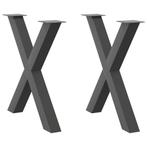 vidaXL Eettafelpoten 2 st X-vormig 70x(72-73) cm staal, Verzenden, Nieuw