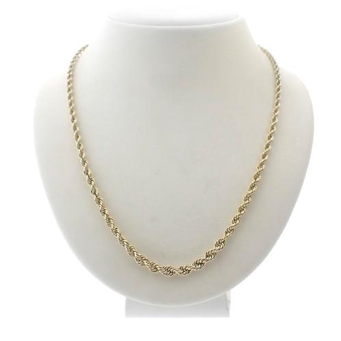 Gouden draaischakel ketting | 47 cm (gouden ketting), Handtassen en Accessoires, Kettingen, Overige kleuren, Gebruikt, Goud, Ophalen of Verzenden