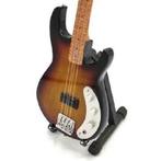 Miniatuur Music Man basgitaar met gratis standaard, Verzenden, Nieuw, Beeldje, Replica of Model