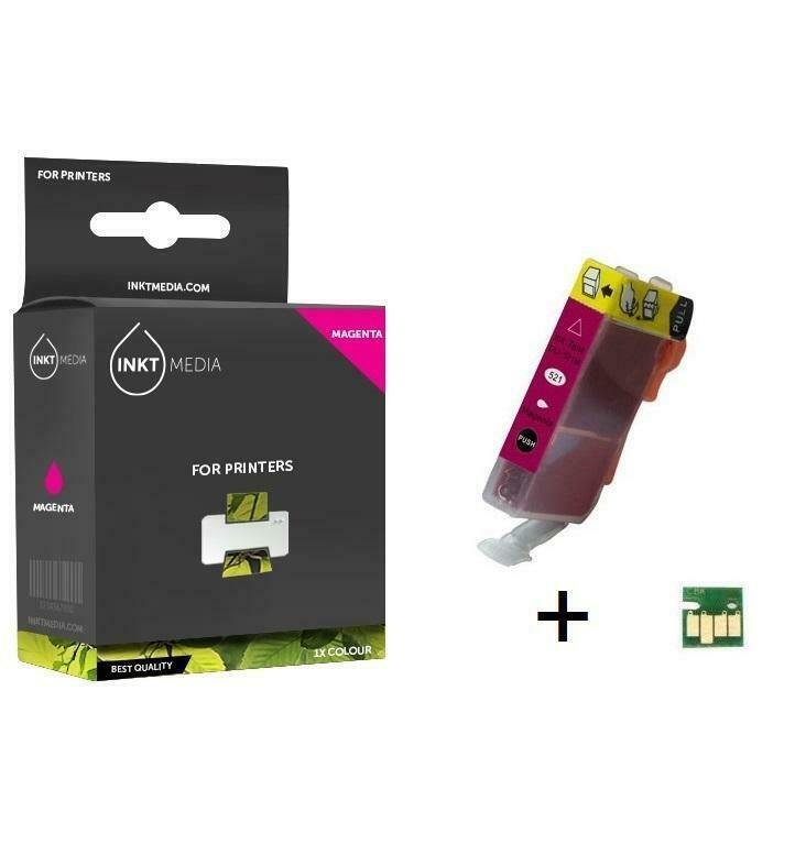 Canon CLI-521M inktcartridge Magenta MET CHIP (inktmedia hui, Computers en Software, Printers, Verzenden