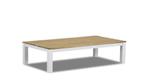 Suns Lago loungetafel matt white met teak blad 75 x 140 cm |, Tuin en Terras, Tuinsets en Loungesets, Nieuw