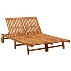 vidaXL Ligbed 2-persoons massief acaciahout, Tuin en Terras, Ligbedden, Verzenden, Nieuw
