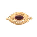 Gouden broche met granaat | Vintage (oude gouden broche), Handtassen en Accessoires, Broches, Gebruikt, Overige kleuren, Ophalen of Verzenden